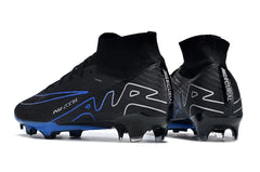 Nike Air Zoom Mercurial Vapor 15 Elite FG (black/blue colorway).