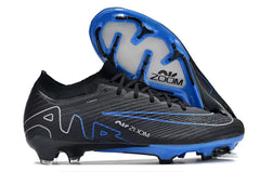 Nike Air Zoom Mercurial Vapor 15 Elite FG (black/blue colorway).