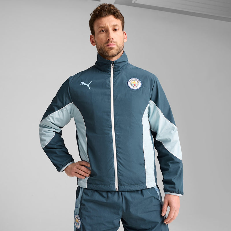 MANCHESTER CITY REVERSIBLE JACKET KIDSUPER CLUB WORLD CUP 2025 - GRAY SKIES/TEAM LIGHT BLUE