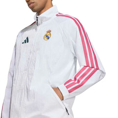 Mens REAL MADRID Anthem Jacket 26/27 White