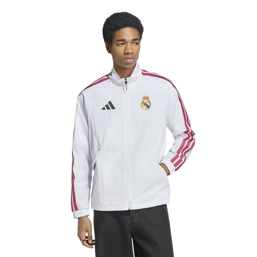 Mens REAL MADRID Anthem Jacket 26/27 White