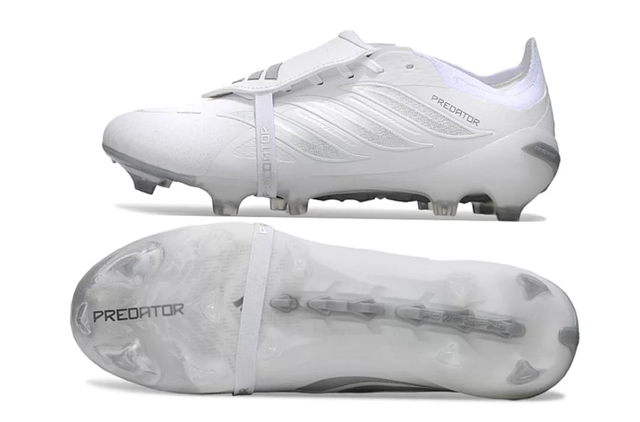 Adidas Predator 26 Elite FG Firm
Ground Soccer Cleats - White/
Silver/Black